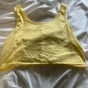 Yellow Crop Top Tank Top